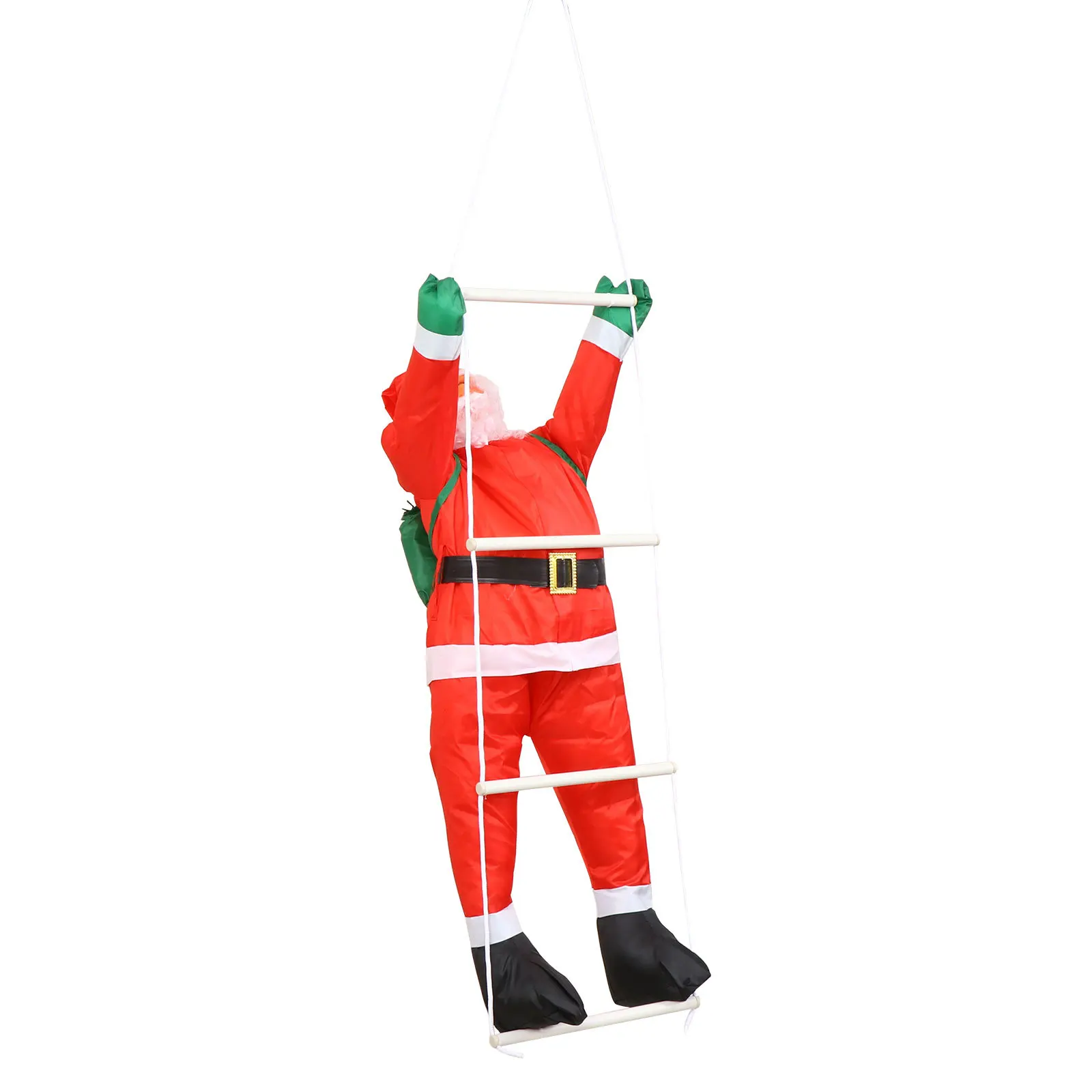 1Pcs Christmas Hanging Decor Santa Claus Ladder Pendant Remarkable Accessory Festive Party Santa Claus Climbing Ladder