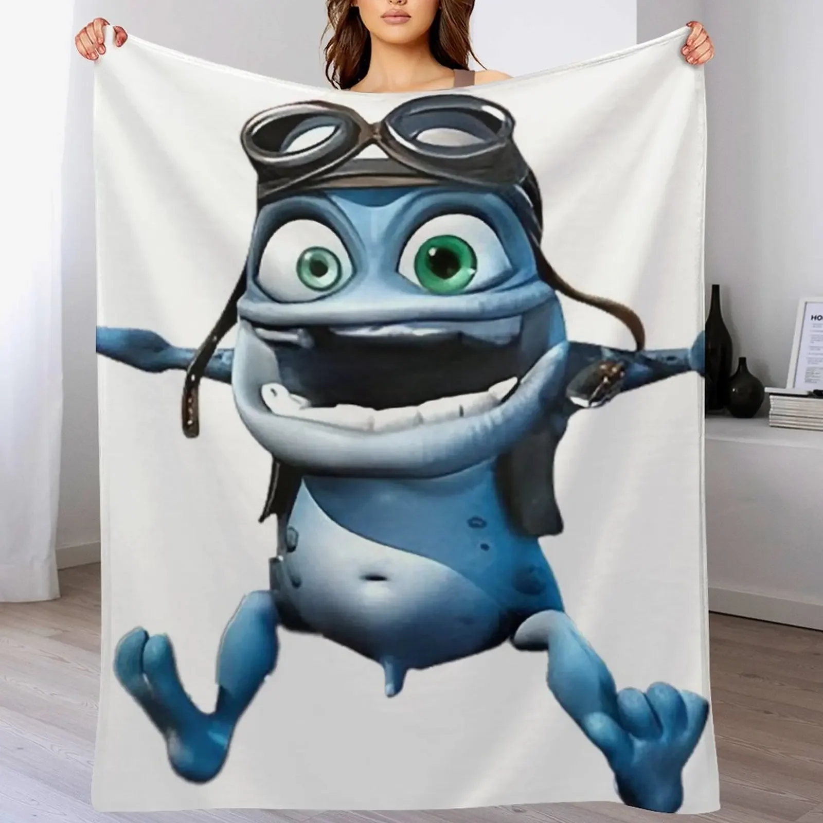 

Crazy frog Throw Blanket Blankets For Baby Shaggy Picnic Bed Blankets