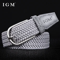 Men's woven canvas belt with arbitrary elastic elastic belt male student young man hundred stitch buckle waistband tide
