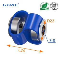 GTRIC 8-shaped Coupler D23L24 Plastic Elastic Motor Encoder GB Type Flexible Eccentric Declination Angle Aluminum Alloy Coupling