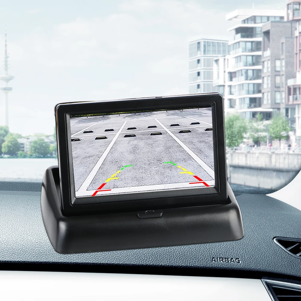 TFT LCD Cameras Reverse Camera Screen Foldable HD Display Car Video Players 4.3 inch Car Monitor Parking Car Accessories