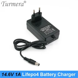 Turmera 14.6V 1A 4S Ładowarka Lifepo4 DC 5.5*2.1mm do akumulatorów 4Series 12V 12.8V 14.4V 18650 32650 32700 33140 Lifepo4