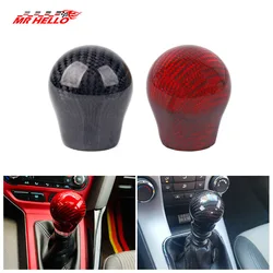 Universal Carbon Fiber Gear Shift Knob Manual Transmission Gear Stick Head Shifter Lever Handle With Limiter Adapter