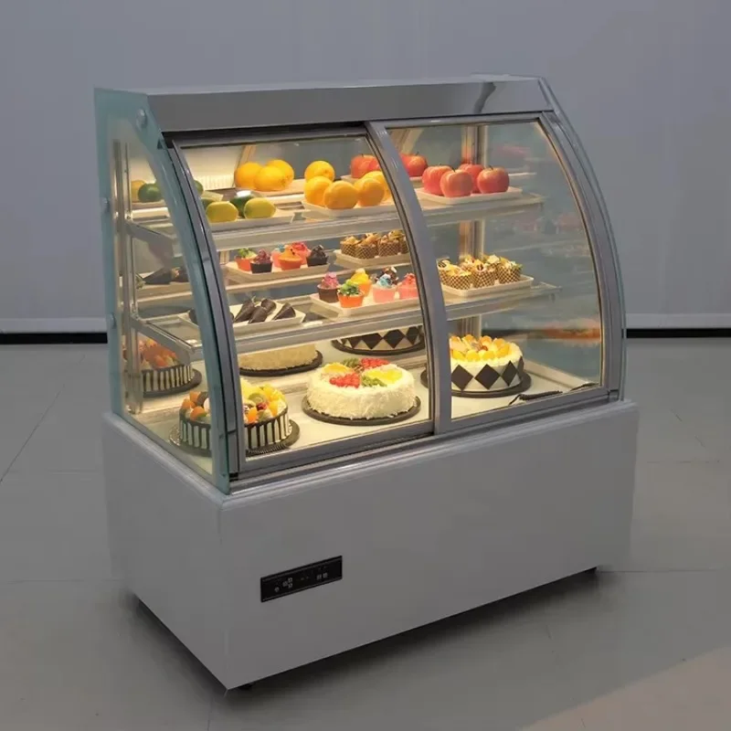 

new design new product marble curved glass cake bread pastry display refrigerator chiller heater cabinet display fridge