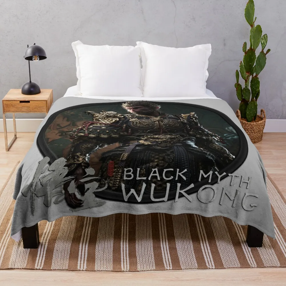 Black Myth Wukong Throw Blanket Luxury Thicken Stuffeds Thin Blankets