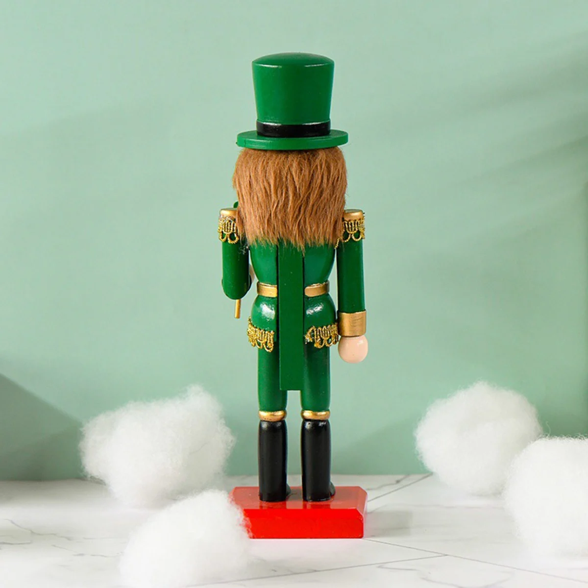 Nutcracker ตกแต่งตุ๊กตาไม้ Nutcracker สีเขียว King Roral ทหาร Figurines St. Patrick'S Day Nutcracker