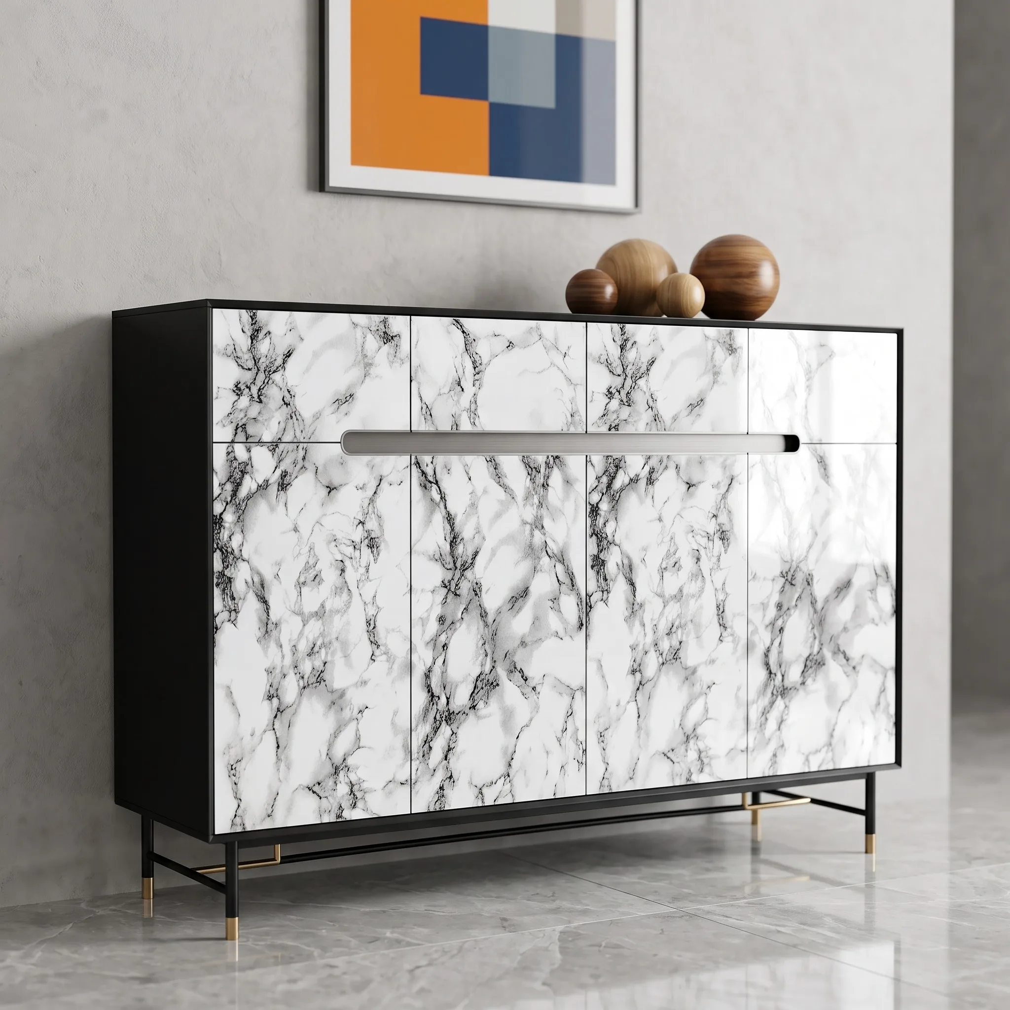 Marble Kitchen Oil-Proof Film Self-Adhesive Waterproof Stove Moisture-Proof Countertop Cabinet Renovation Tile Sticker