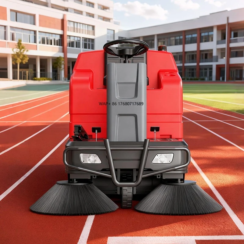 

3-wheel Road Cleaning Equipment with Water Spraying Function Floor Cleaning Machine Electric Ride-on Road Sweeper