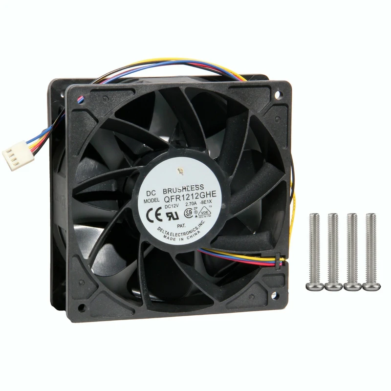 A+Original for  Delta QFR1212GHE 12V 2.7A 120X120X38MM 4-pin Cooling Fan 6000RPM