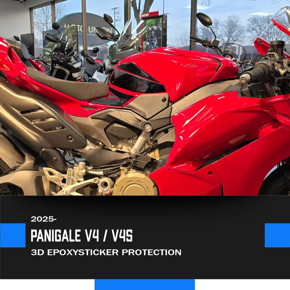 

3D Epoxy Sticker Protection Kit Motorcycle Decals For Panigale V4 S 2025- Accessories V4S Tank Pad