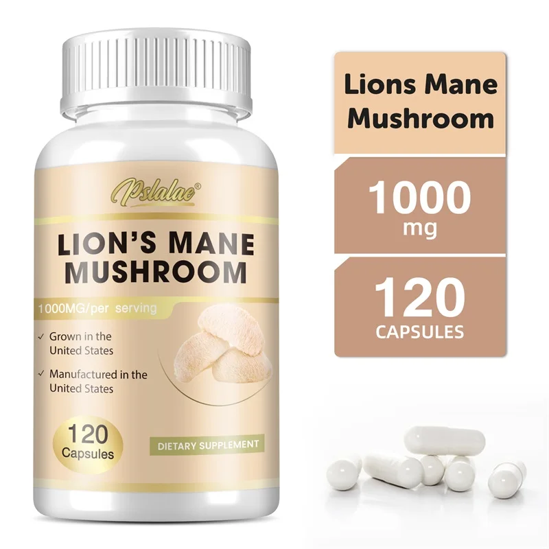 

Lion's Mane Mushroom Supplement - Enhances Memory & Attention, Improves Cognitive Abilities, and Promotes Brain & Immune Health