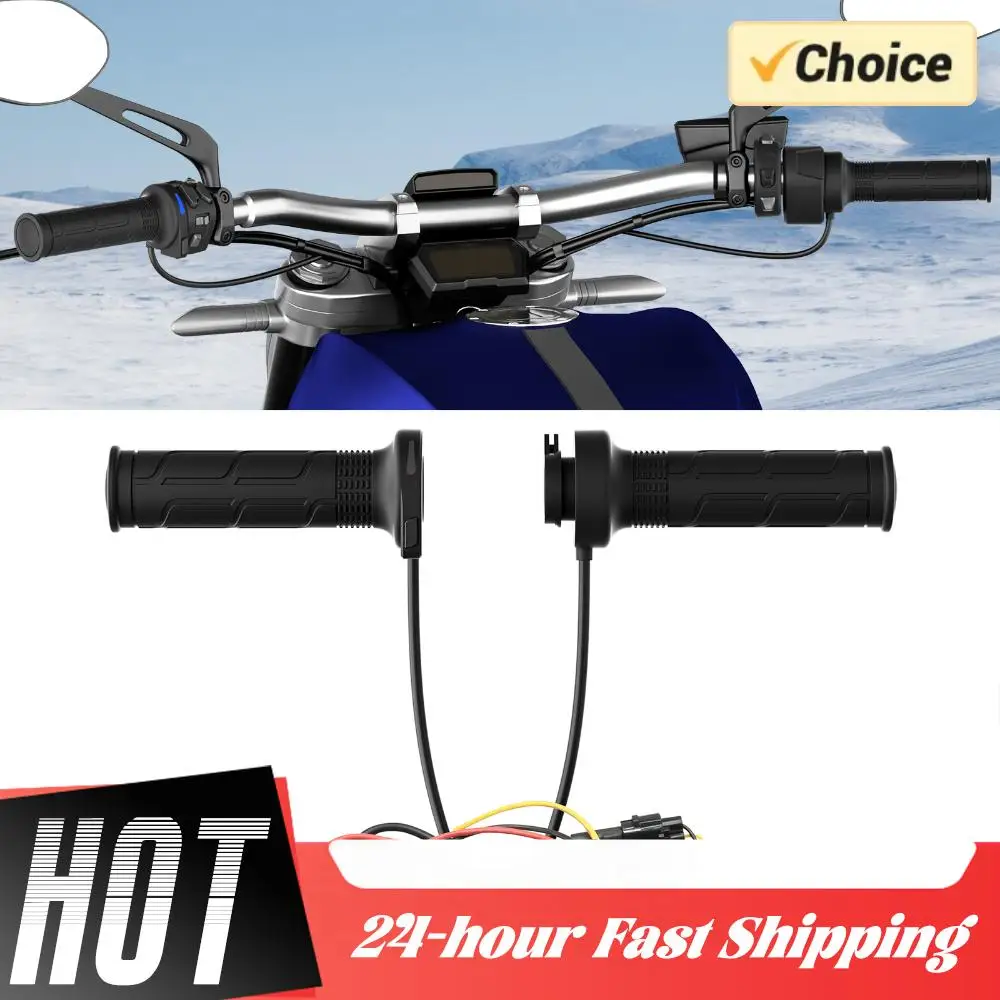 

1 Pair 12V 22mm Motorbike Hand Heated Grips Universal Hand Warmer Temperature Adjustable Motorcycle Heated Hand Grips