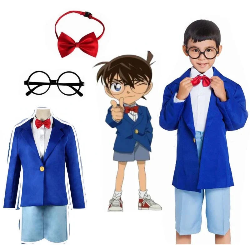 

Костюм на Хэллоуин 2021, косплей de Dessin Animé Edogawa Konan pour Homme et Femme, ансамбль d'Uniformes Scolaires Kawaii