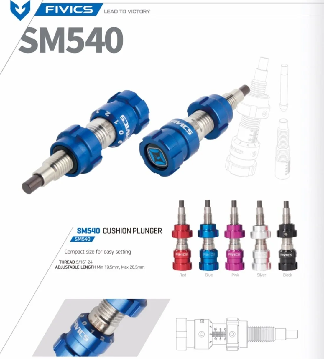 Fivics SM540 Cushion Plunger Multicolor, Control Suave para Arcos Recurvos para Caza y Tiro