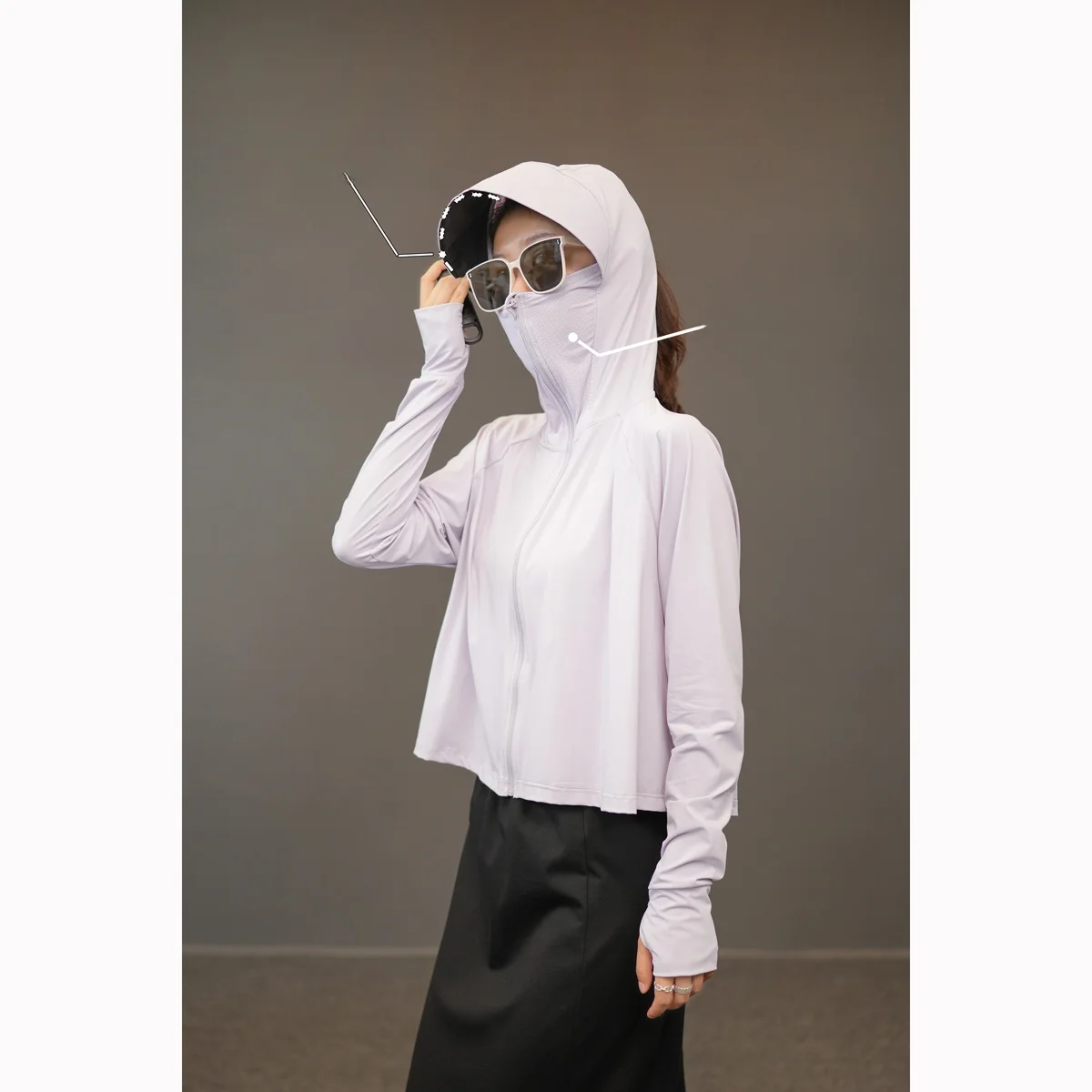 

Женская легкая мягкая куртка для защиты от солнца UPF50+ с широкими полями, повседневная свободная нейлоновая верхняя одежда