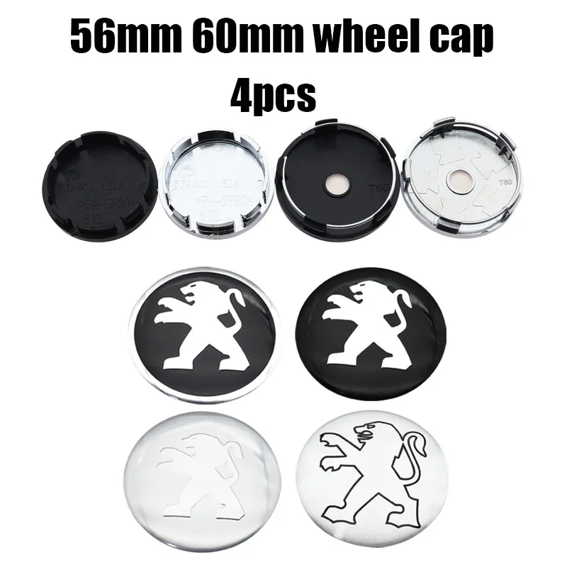 4pcs old 56mm 60mm logo car emblem Wheel Center Hub Cap auto Rim refit dust-proof badge covers sticker styling accessorie