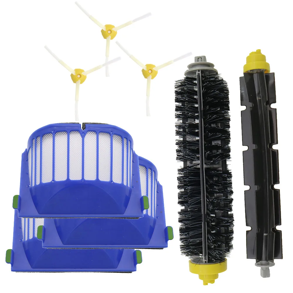 Para Robot aspirador iRobot Roomba serie 500 600 550 560 650 620 694 676 675 692 cerdas y cepillo batidor, filtro, Cepillo Lateral