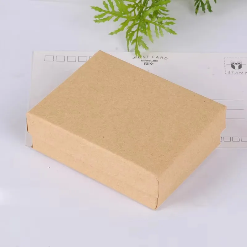 24pcs/lot 7x9cm Kraft Paper box Bulk Cardboard Gift Box for Solid Aromatherapy Necklace Ring Soap Candle Pendant Packaging Case