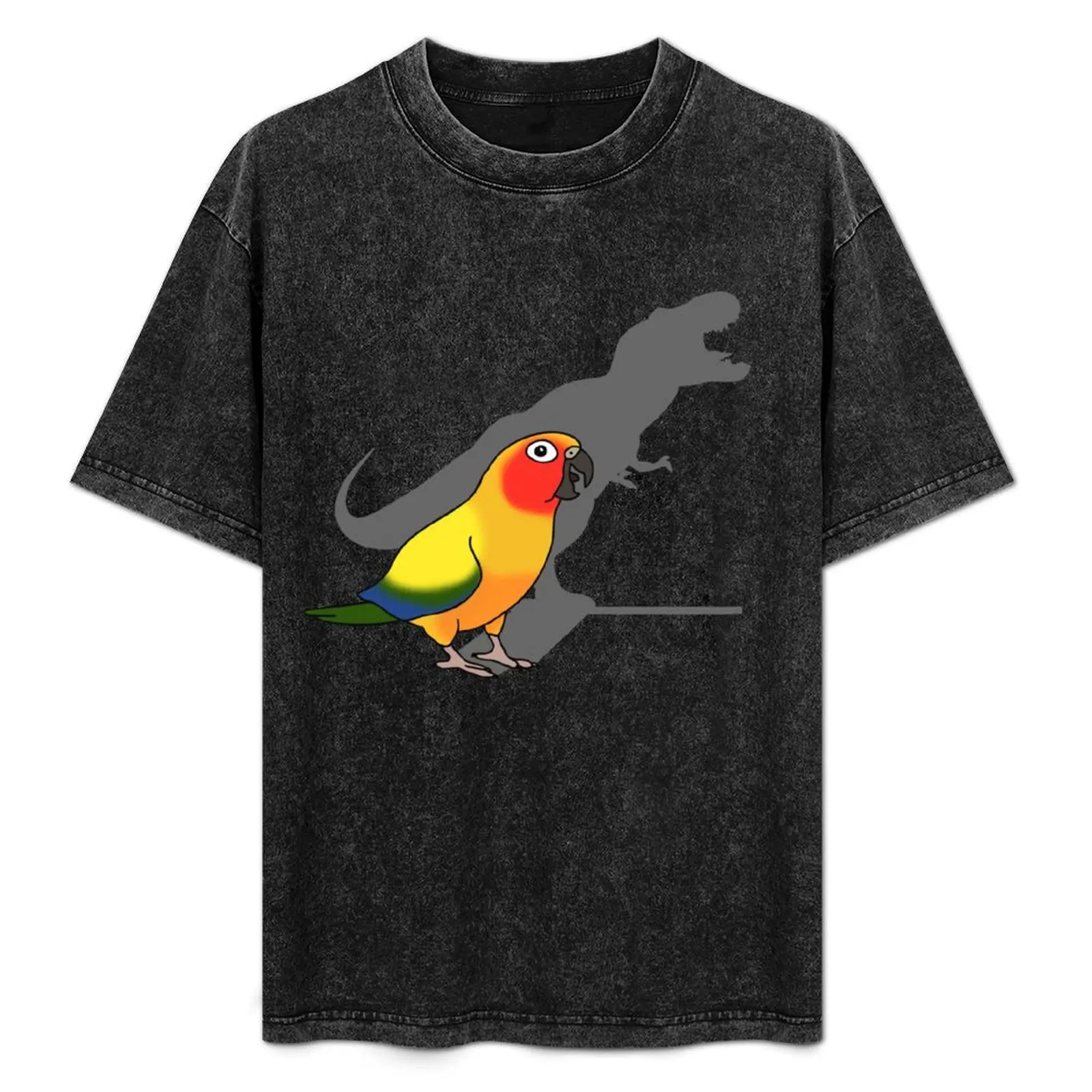 

t-rex shadow - sun conure T-Shirt Long Lasting Casual T-Shirt