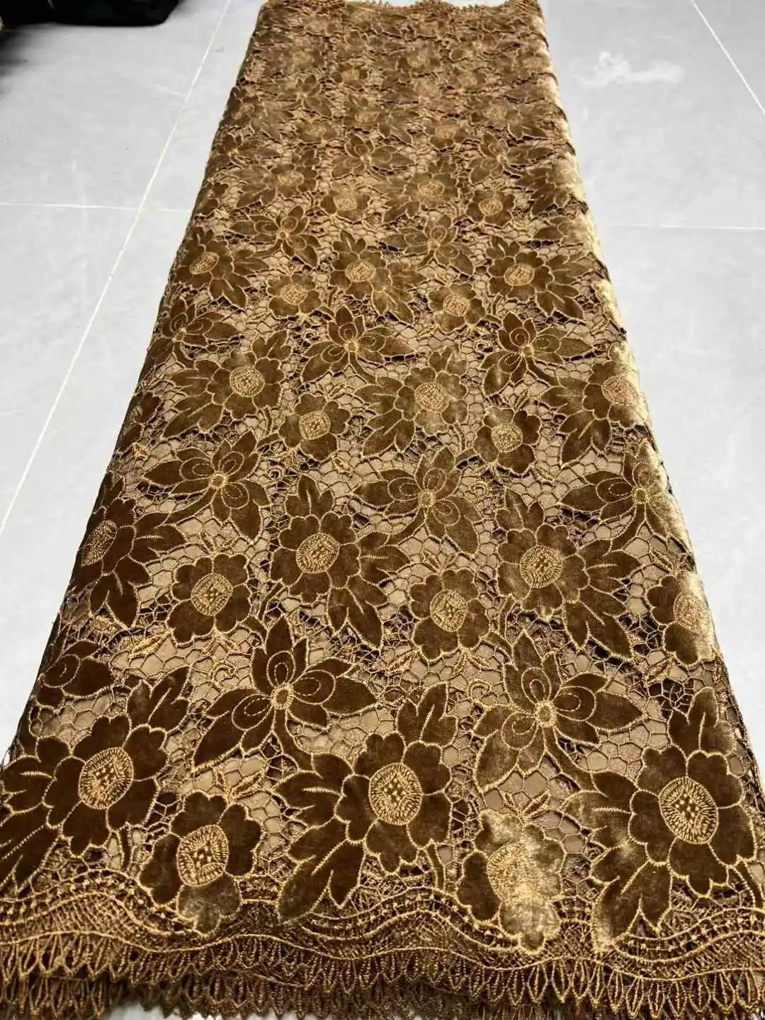 Африканская кружевная ткань 2026, высокое качество, нигерийская кружевная ткань, бархатная лазерная вышивка, сетчатый шнур, кружево для свадебного платья, 5 ярдов
