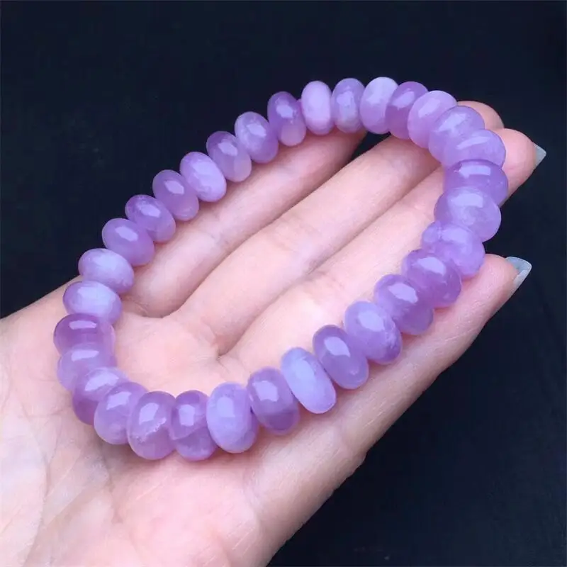 

10MM Natural Kunzite Bracelet Crystal Healing Gemstone For Women Fengshui Birthday Present Lover Gift 1pcs