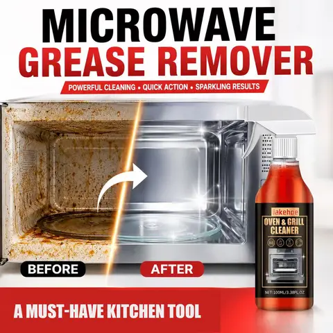 Oven Heavy Grease Cleaner No-Rinse Spray Wall-Safe Non-Pungent