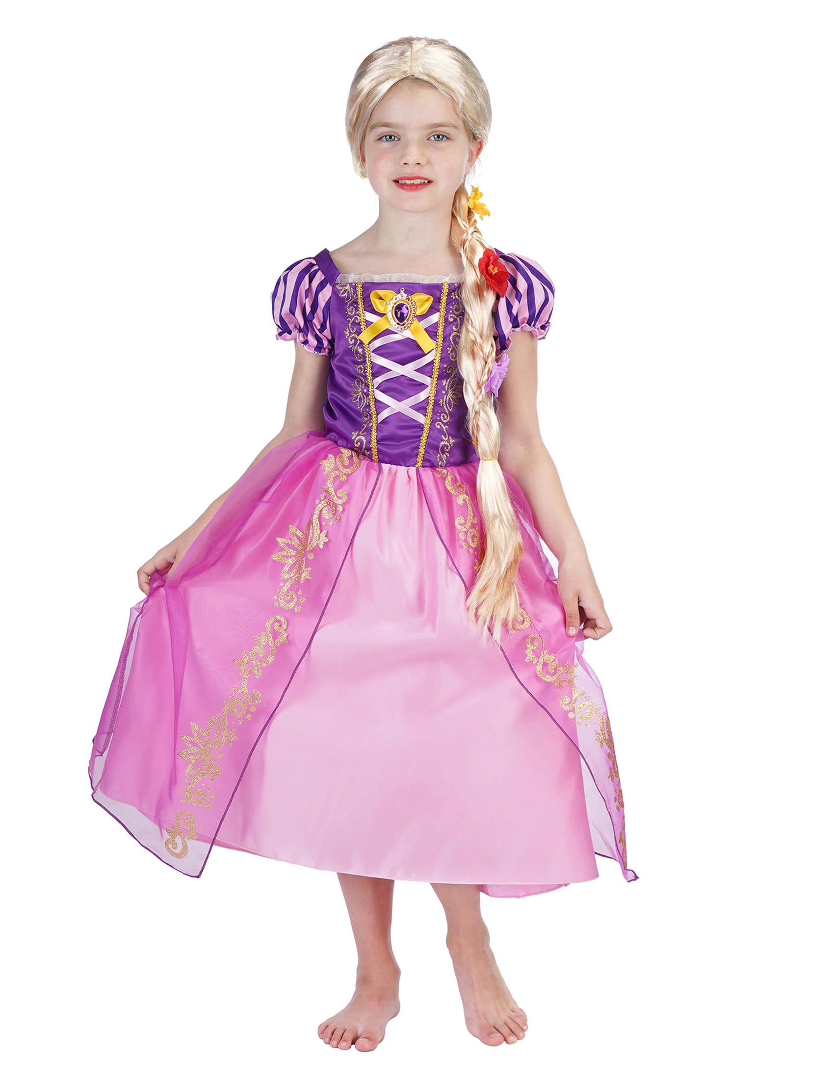 Girls Princess Dress Rapunzel Costume Vestido Fancy Birthday Party Gift Carnival Party Ball Gown Children Clothing Outfit