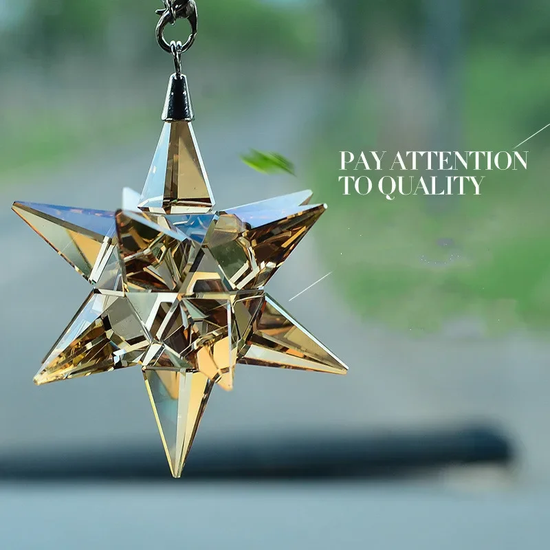 

Crystal Car Pendant Interior Supplies Star Hanging Decoration Meteor Hammer Pendant Jewelry Men And Women Decoration