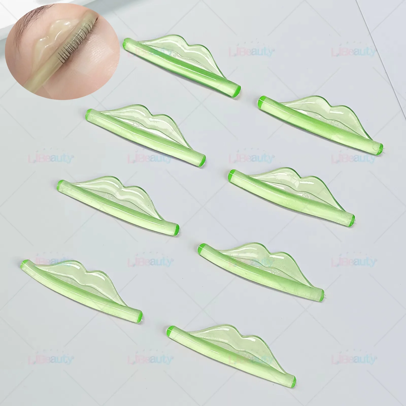 Libeauty, 4 pares de almohadillas de elevación de pestañas permanentes de silicona, rizador de pestañas, rizador de pestañas, accesorios de rizador de pestañas, herramientas de maquillaje