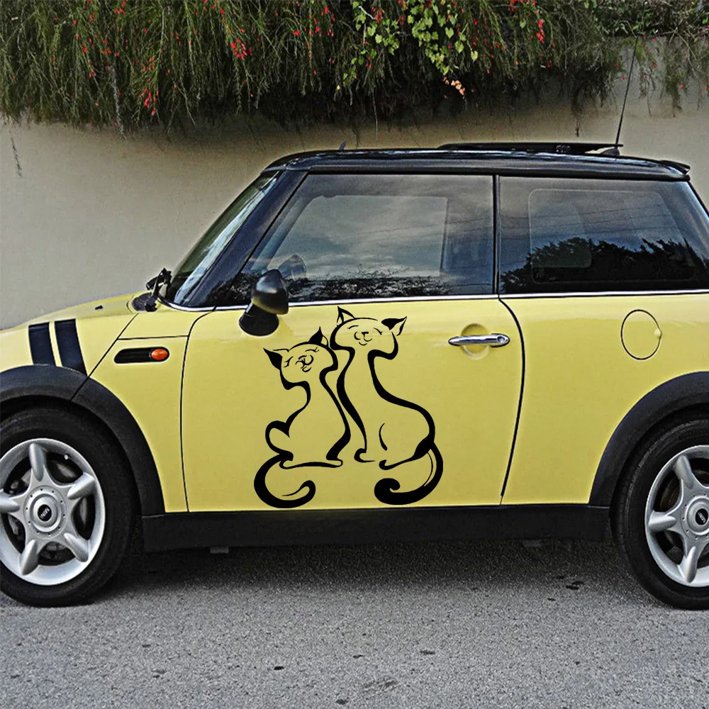 1pc Creative Kitten Car Wrap For Doorhandle For Auto Car Stickers Styling Car Decoration