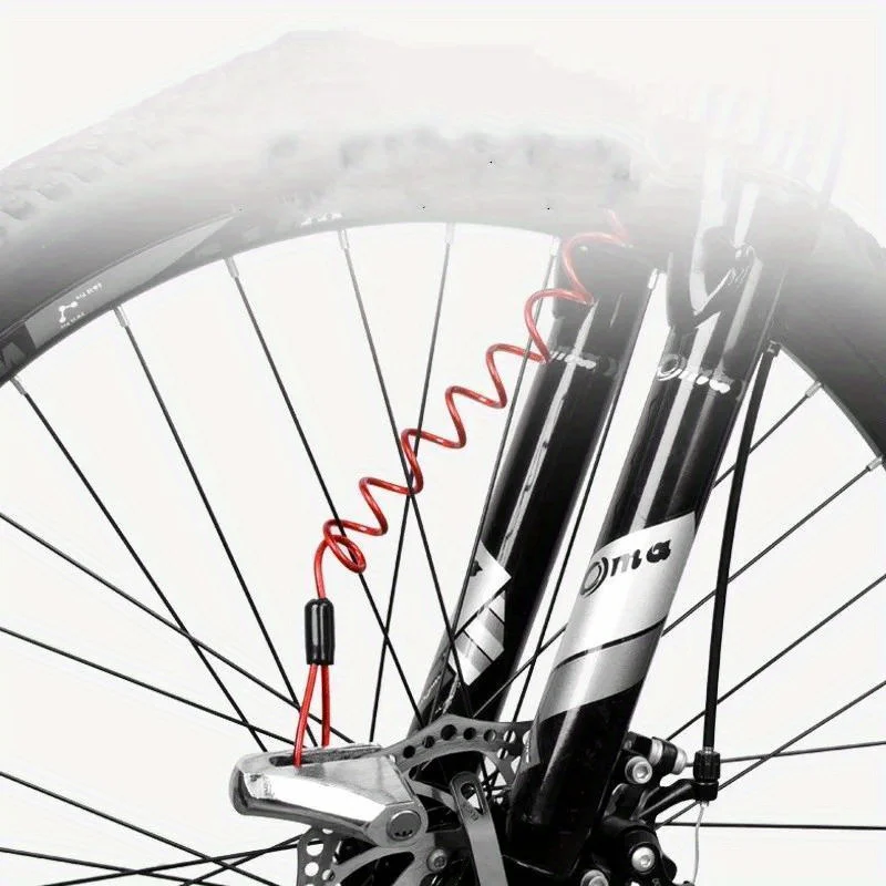 Cavo promemoria blocco disco moto ad alta visibilità da 120 cm - Sicurezza antifurto per biciclette e scooter, lunghezza regolabile