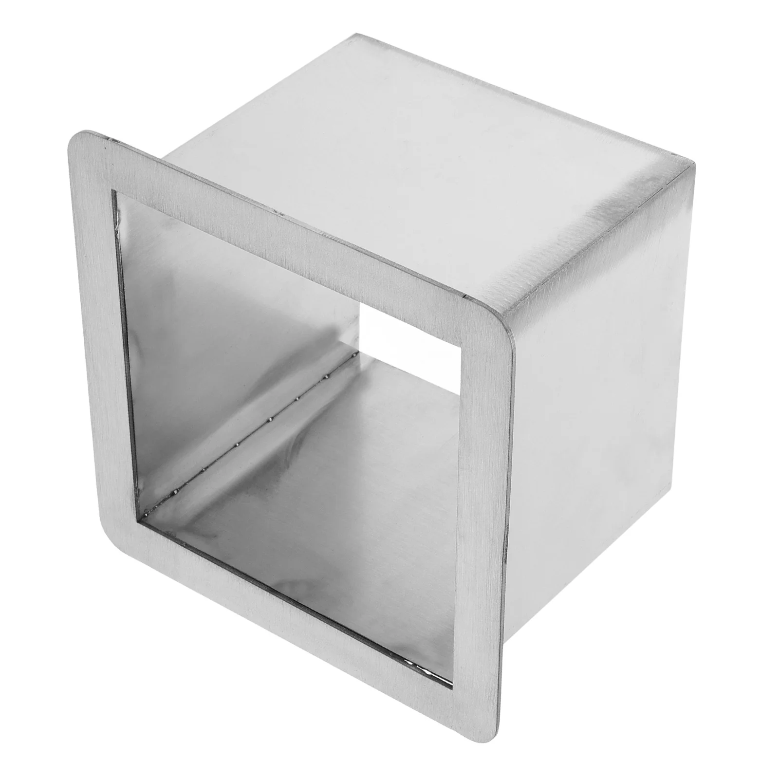 

Square Stainless Steel Counter Built-In Kitchen Trash Grommets Countertop Waste Chute Drop-In Metal Desktop Grommet Scratch
