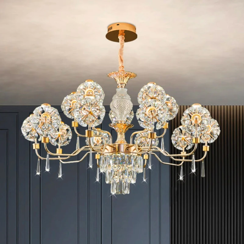 home decorationPendant lights, luxury crystal living room chandelier, bedroom Pendant lamp, ceiling light, indoor lighting