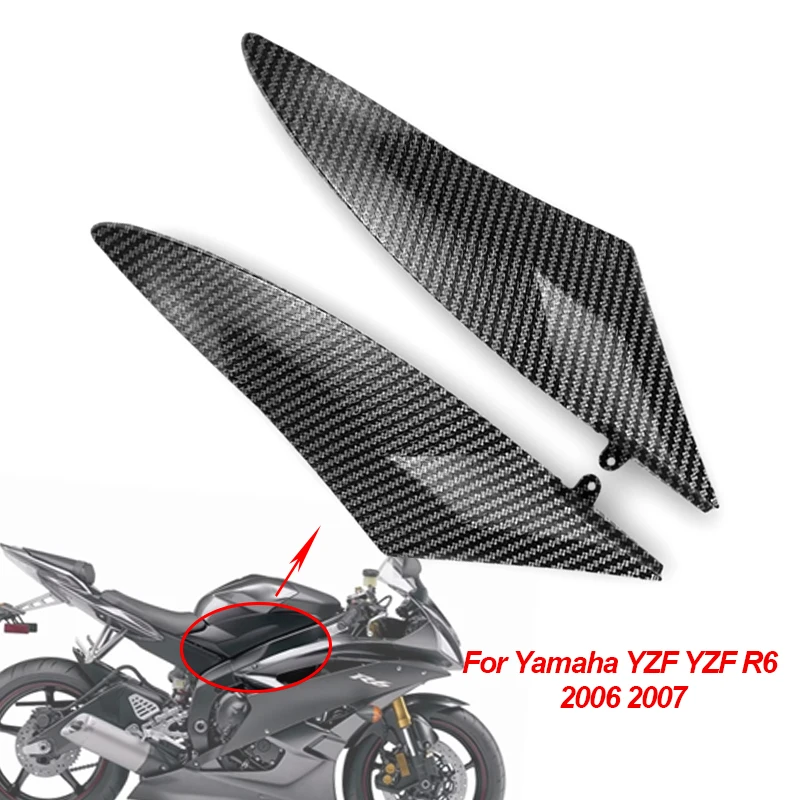 Motorcycle Parts Gas Tank Side Cover Panel Fairing Trim Cowl Plastic Fit for Yamaha YZFR6 YZF R6 YZF600 R6 YZFR6 2006-2007 06 07