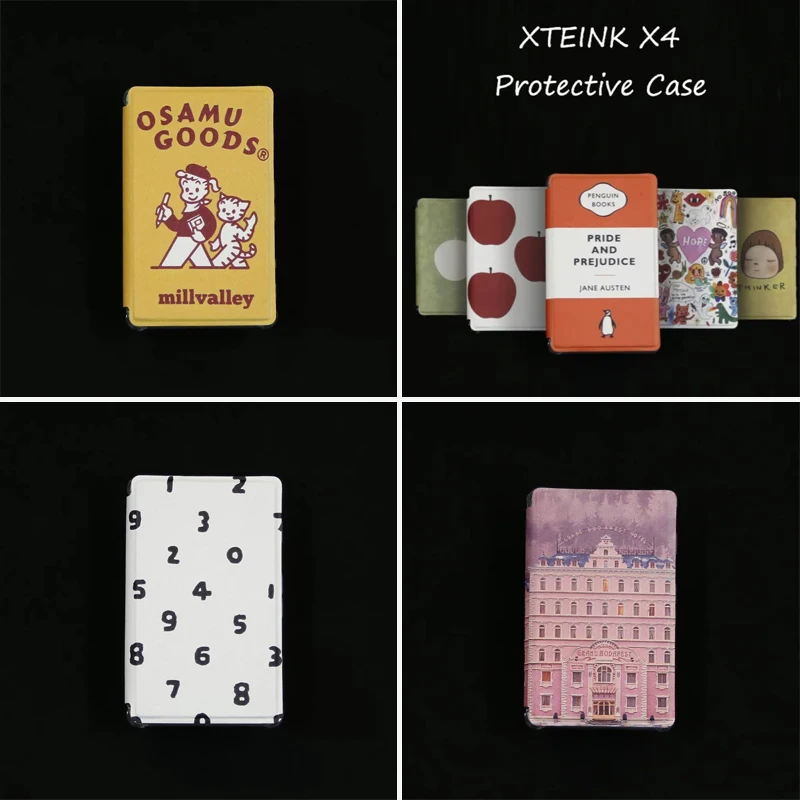 For XTEINK X3/X4/X4Pro Ink Reader Magnetic Flip Cover Protective Case Drop-resistant Design All-inclusive 3.4/4.3-inch Shell