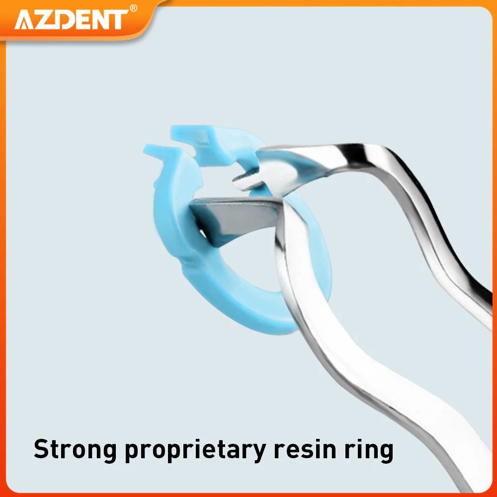 AZDENT 4PCS/Set Dental Resin Clamping Ring Separator Ring Sectional Contoured Matrices Holder Fixed Clamp Autoclavable