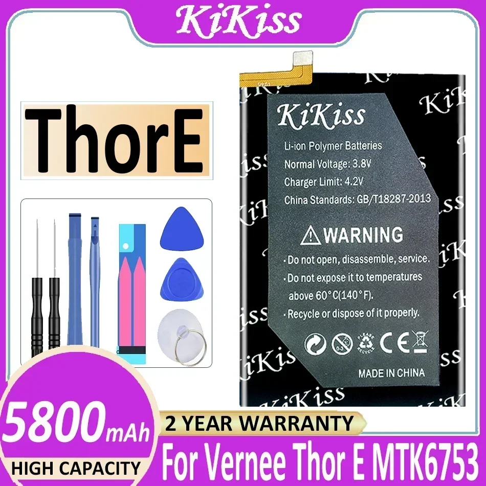 Battery ThorE 5800mAh for Vernee Thor E MTK6753 Bateria