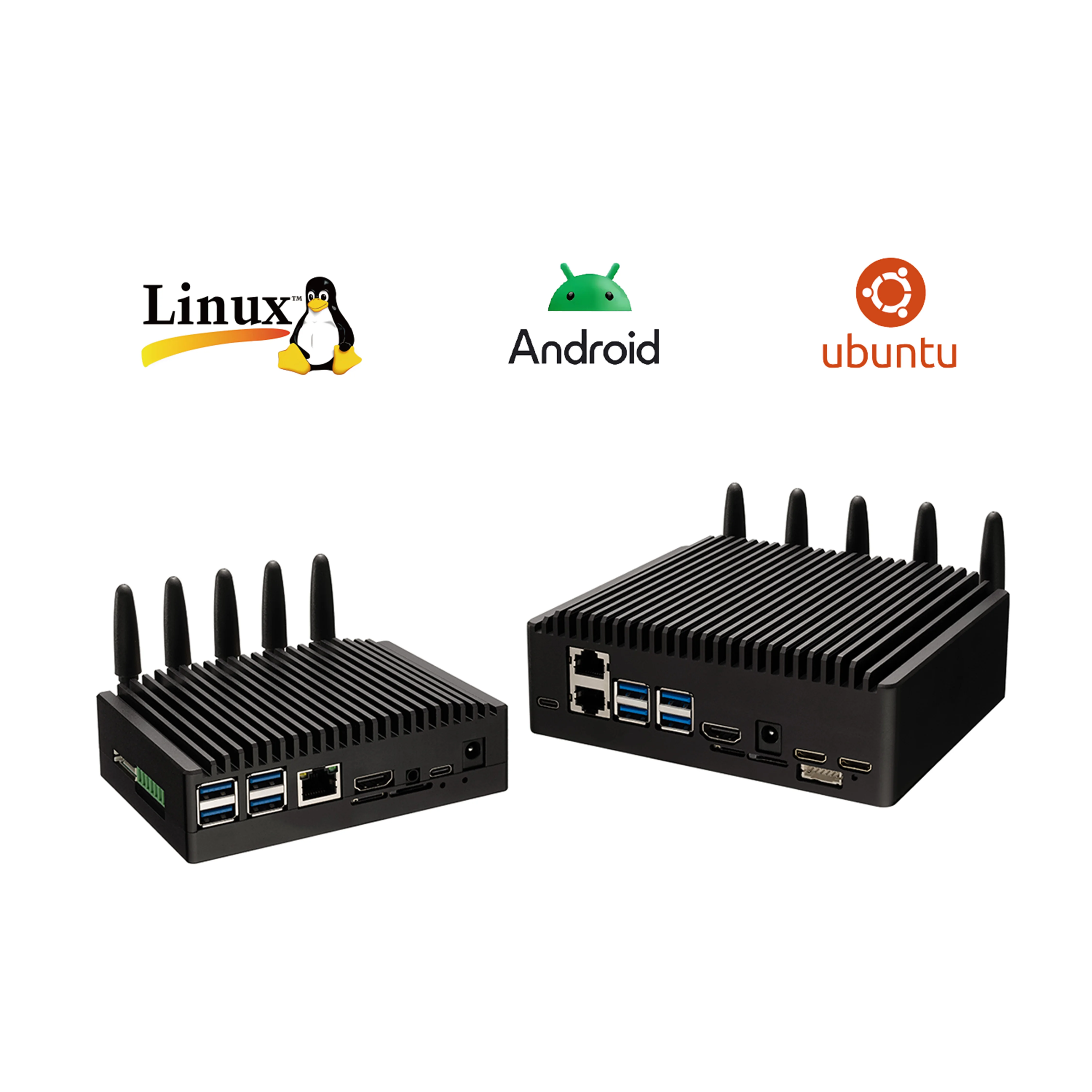 DIT ARM نظام مضمن كمبيوتر صغير RK3568 RK3588 NPU المنفذ التسلسلي LAN USB الإدارة الصناعية أندرويد Ubuntu Linux التشغيل