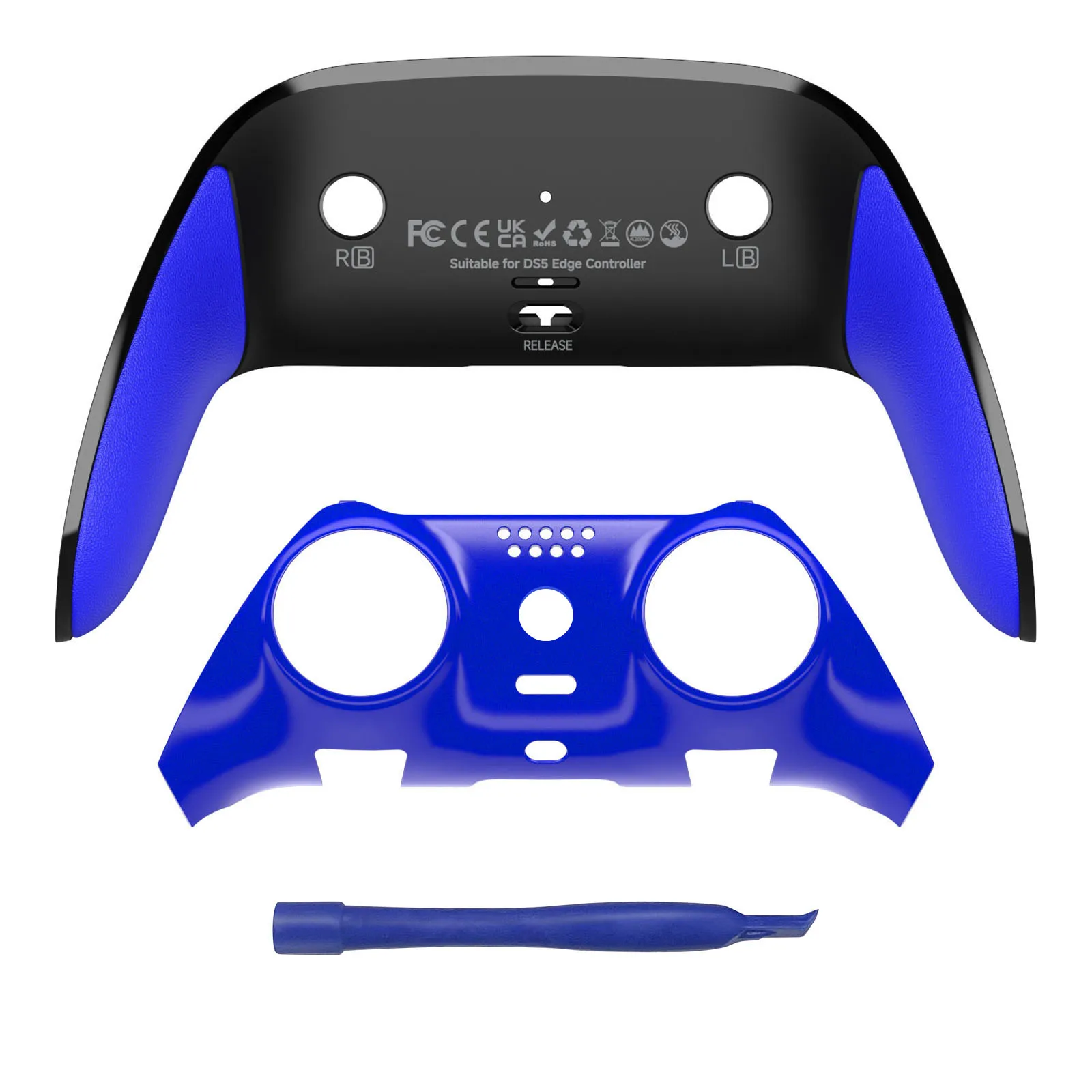 Für Playstation 5 Edge Obere und Untere Dekorative Verkleidung Ersatz-Front- und Rückseiten-Clip-Gehäuse für PS5 Edge Kabellosen Controller
