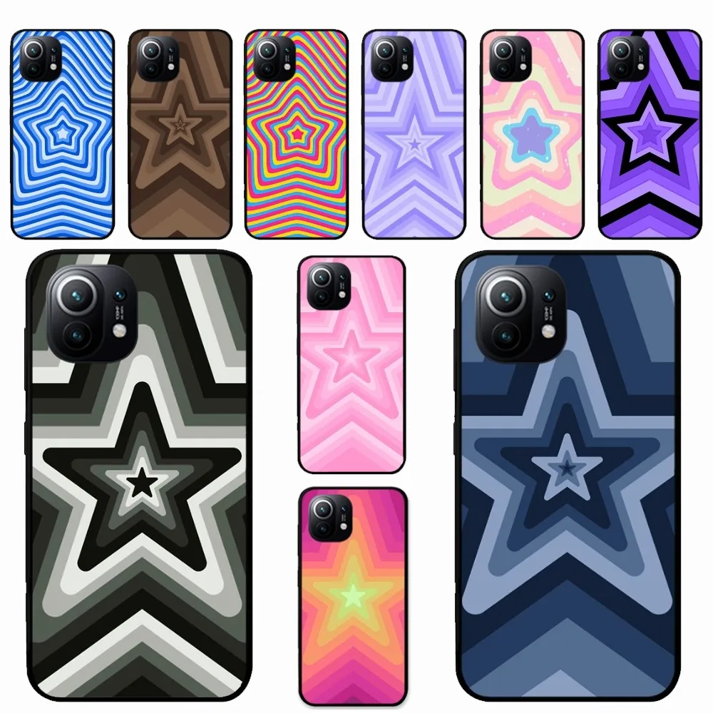 

Beautiful Pentagon stars Phone Case For Xiaomi Mi 5X 8 9 10 11 12 lite pro 10T PocoX3pro PocoM3 Note 10 pro lite