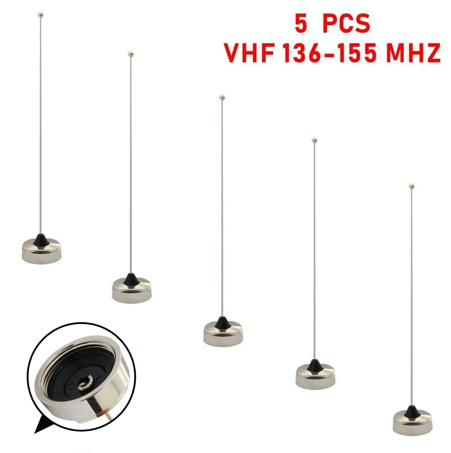 

Lot 5 VHF 136-155MHz 39cm NMO Mount Antenna For Mobile Bus Car Radios