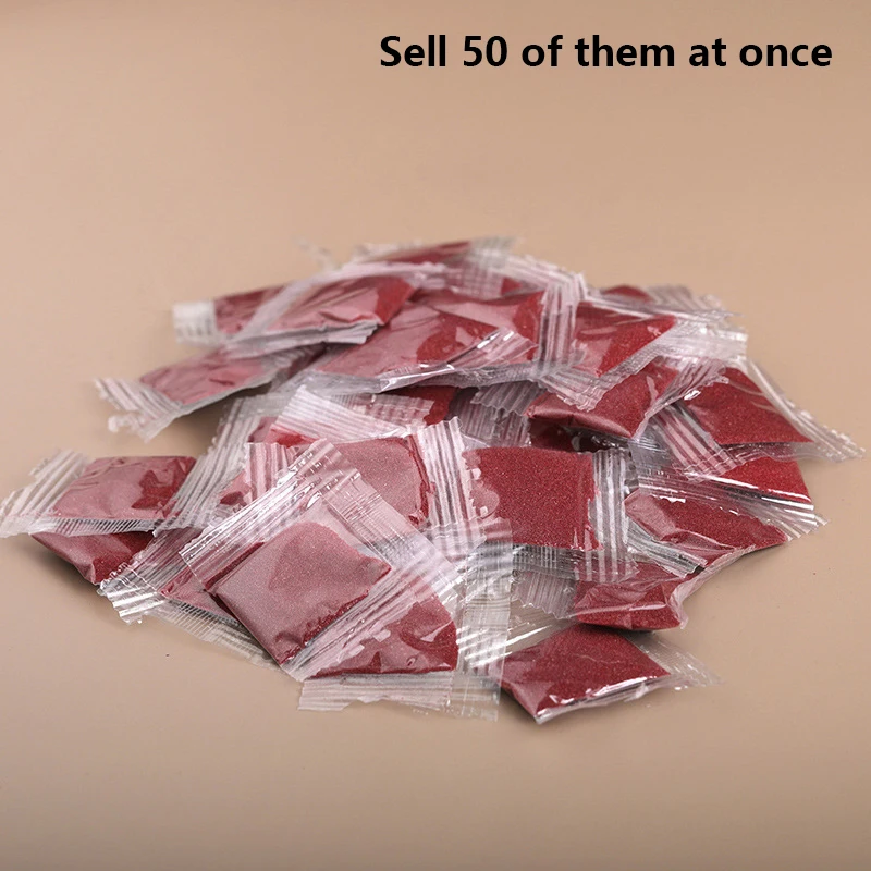 

50PCS Amulet Pendant Animal Year Figurines Fengshui Accessories Natural Purple Gold Sand Cinnabar Stone Particles Powder Raw Ore