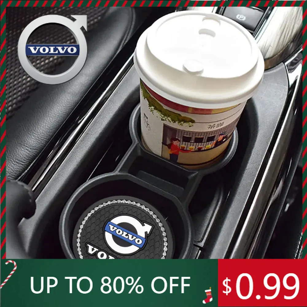 

Emblems 1/2PCS Car Diamond Cup Mat Water Cup Non-Slip Mat Accessories For Volvo Rdesign T6 AWD XC60 XC90 V60 S60 V50 V40 XC40 C7