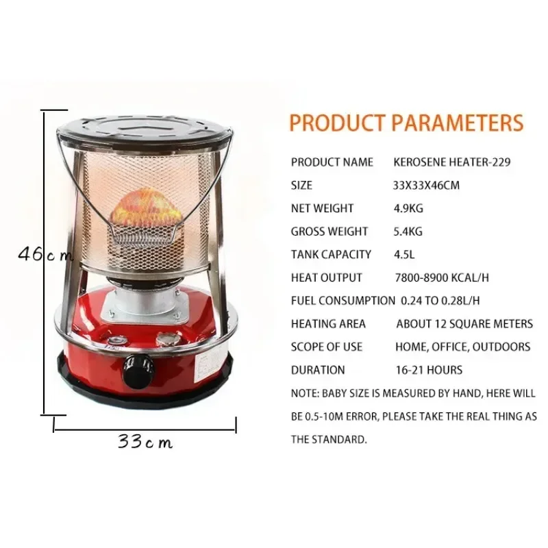 Portable Outdoor Heating Stove 4.5L Kerosene Heater Windproof Kerosene Stove Kerosene Stove for Courtyard Outdoor Tent Heating