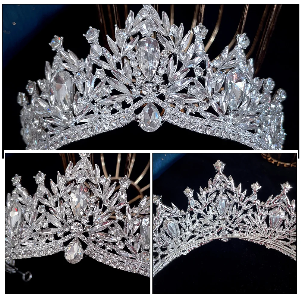 

Bride Rhinestone Bridal Tiara Hair Jewelry for Wedding Birthday Prom Women Girls Bride Crown Girls Tiara