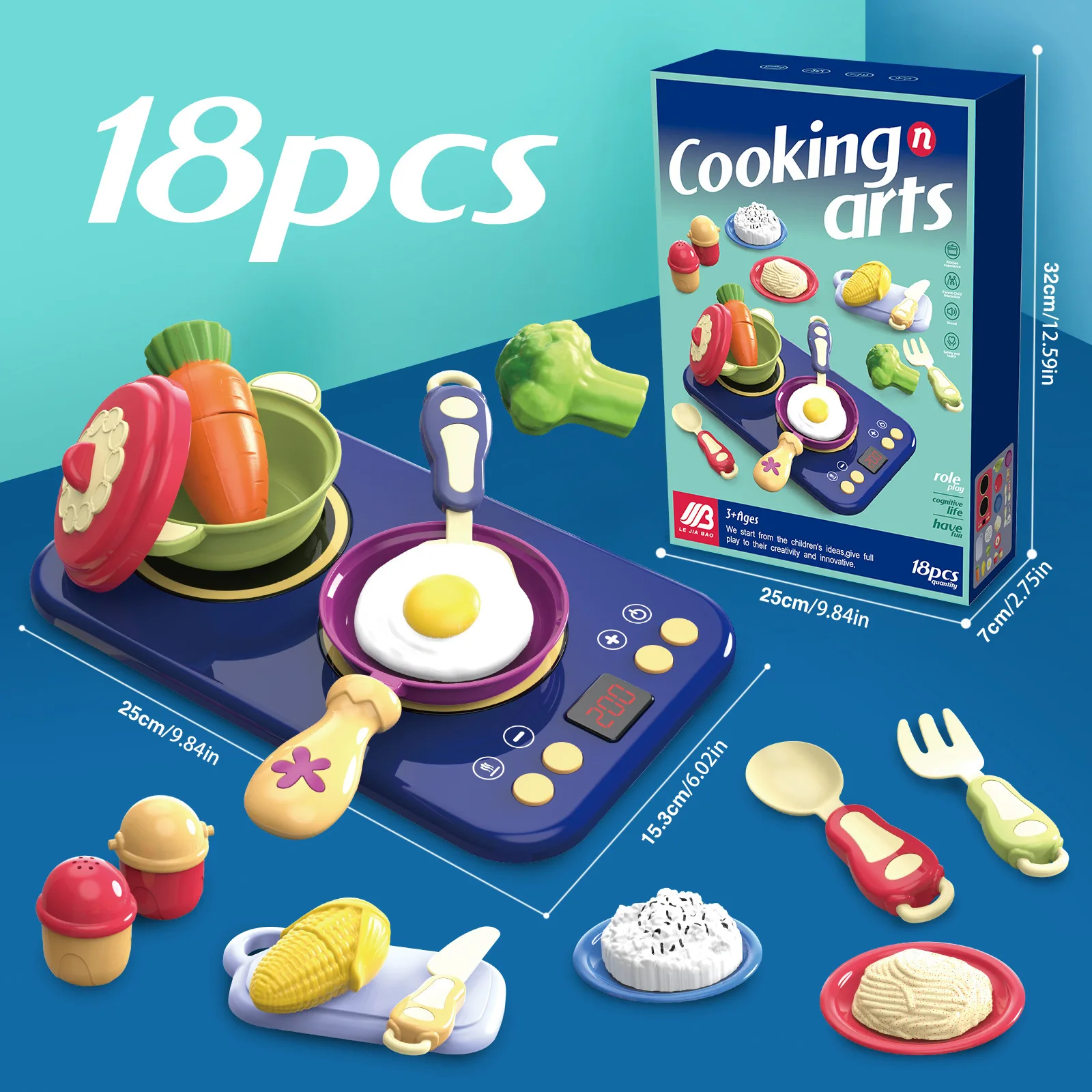 لعبة المطبخ المنزلية المحاكاة للأطفال لقطع الموسيقى والطبخ وعاء ساخن للأولاد والبنات الصوت والضوء الكهربائي