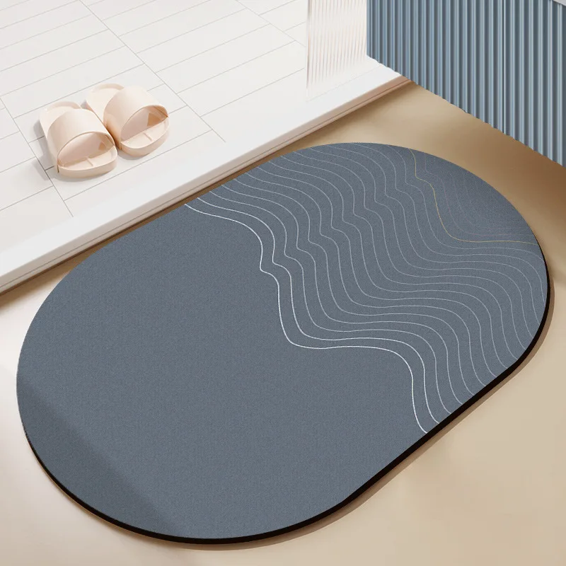 Modern Minimalist Natural Diatom Mud Soft Diatomite Foot Mat Absorbent Quick-drying Anti-slip Household Bathroom Door