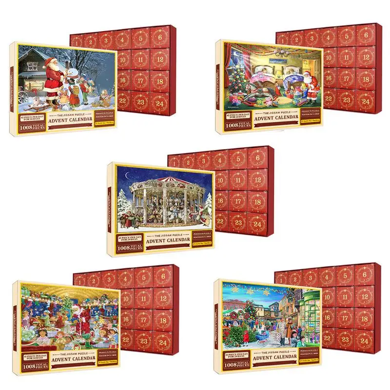 

Advent Calendar 2024 Christmas Jigsaw Puzzles 1008pcs 24 Days Christmas Countdown Calendar Christmas Advent Calendar Puzzle