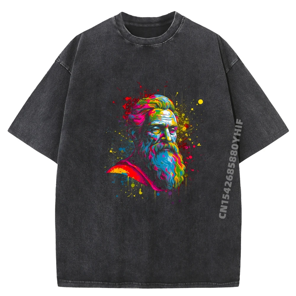 

Leonardo Da Vinci Engineer Scientist Theorist Sculptor Graphic T Shirts Mans Fall Mens Designer Clothes Trend Washed Shirt