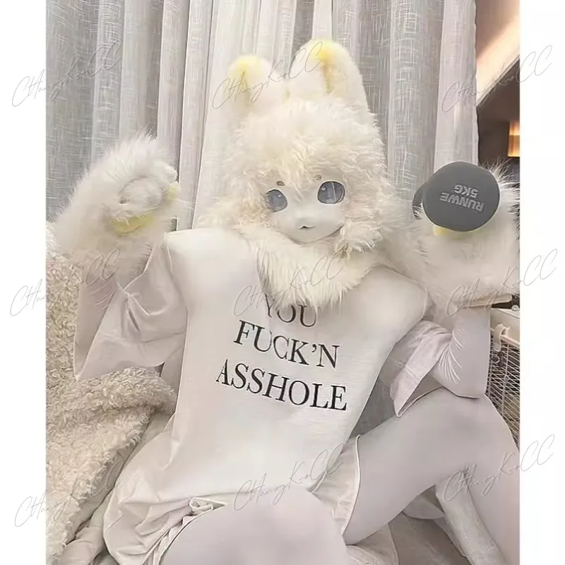 فروي كيغ Fursuit ارتداءها طبقة قاعدة كامل الجسم غطاء الرقبة الضيقة بأكمام طويلة الكبار طفل تأثيري حلي حفلة الهالوين أنيمي #2